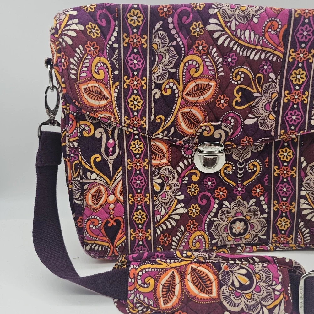Vera Bradley Safari‎ Sunset Attache Shoulder Messenger Bag Retired